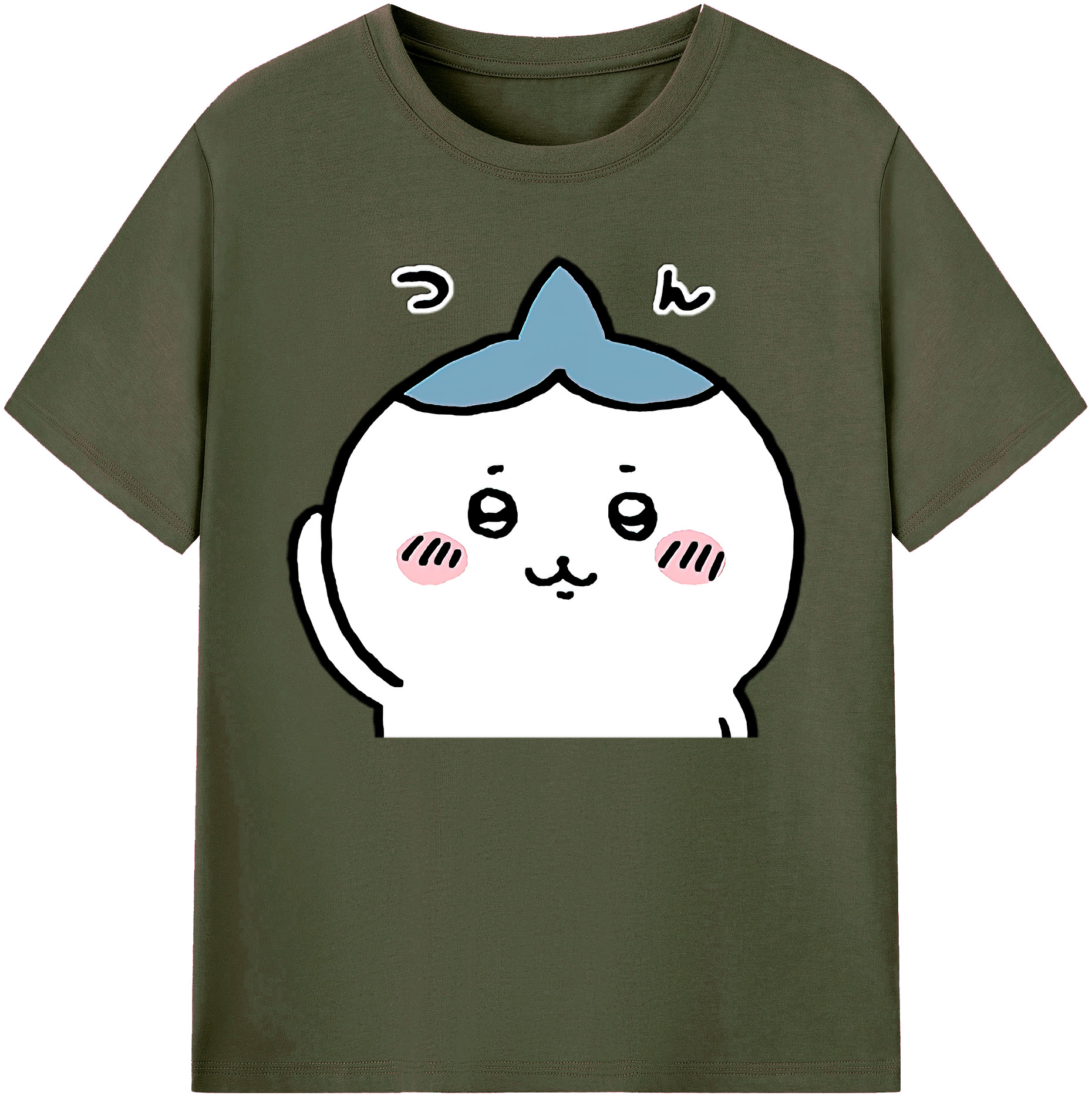 （画像用） ちいかわ ハチワレ Chii-kawa hachiware 綿100％ メンズ半袖Tシャツ｜肌触りやわらか＆通気性